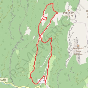 Itinéraire Rando des 3 cols - chartreuse, distance, dénivelé, altitude, carte, profil, trace GPS