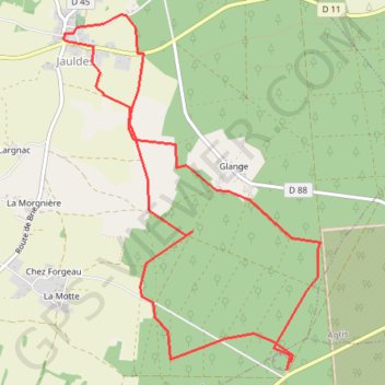 Itinéraire 16-284, distance, dénivelé, altitude, carte, profil, trace GPS