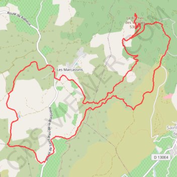 Itinéraire Canyon du Diable et Rochers des 2 Vierges, distance, dénivelé, altitude, carte, profil, trace GPS