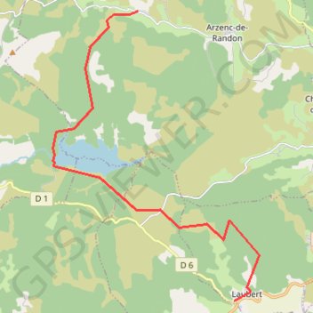 Itinéraire Traversée de la Margeride : étape de Laubert au Giraldès, distance, dénivelé, altitude, carte, profil, trace GPS
