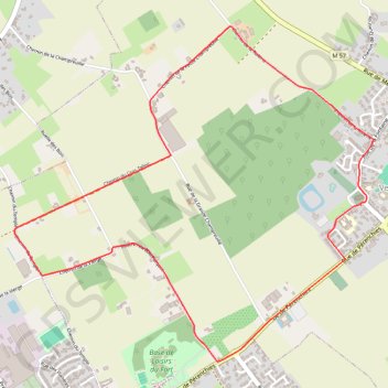 Itinéraire Le chemin des Templiers - Verlinghem, distance, dénivelé, altitude, carte, profil, trace GPS
