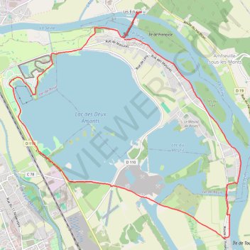 Itinéraire Randonnée étang des 2 amants, distance, dénivelé, altitude, carte, profil, trace GPS
