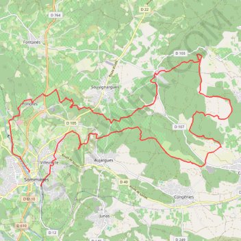 Itinéraire Le raid Vidourle, distance, dénivelé, altitude, carte, profil, trace GPS