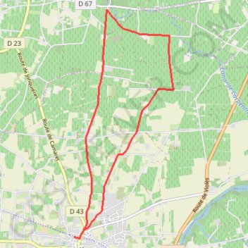 Itinéraire Balade de Jonquières à la Via Venaissia (Version courte), distance, dénivelé, altitude, carte, profil, trace GPS