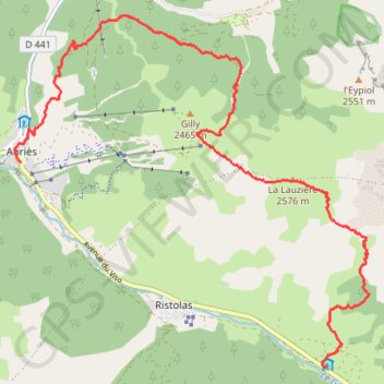 Itinéraire Crête de Gilly - randonnée pédestre, distance, dénivelé, altitude, carte, profil, trace GPS
