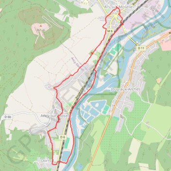 Itinéraire Ars - Ancy, distance, dénivelé, altitude, carte, profil, trace GPS