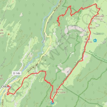Itinéraire Chézery-Le Reculet, distance, dénivelé, altitude, carte, profil, trace GPS
