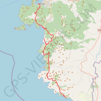 Itinéraire Voie lycienne - Fethiye-Kalkan, distance, dénivelé, altitude, carte, profil, trace GPS