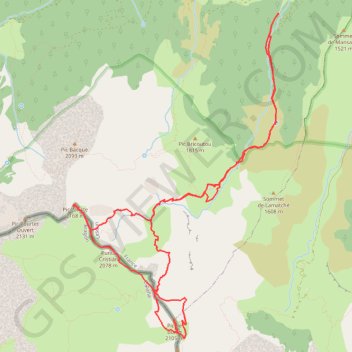 Itinéraire Randonnée Pics Burcq Marmida Lariste, distance, dénivelé, altitude, carte, profil, trace GPS
