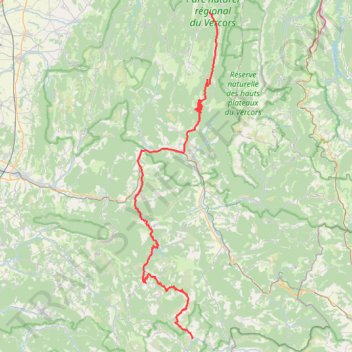 Itinéraire 1-La Chapelle en Vercors - La Motte Chalençon V2, distance, dénivelé, altitude, carte, profil, trace GPS