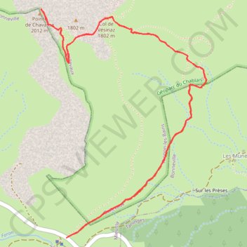 Itinéraire Pointe de Chavasse, distance, dénivelé, altitude, carte, profil, trace GPS
