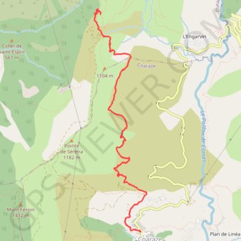 Itinéraire Rocca spaviera, distance, dénivelé, altitude, carte, profil, trace GPS
