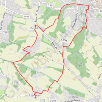 Itinéraire Boucle de Rebigue via Castanet-Tolosan, distance, dénivelé, altitude, carte, profil, trace GPS