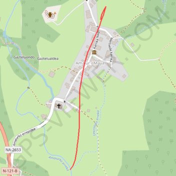Itinéraire AMAIUR, distance, dénivelé, altitude, carte, profil, trace GPS