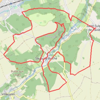 Itinéraire Les Pétales de Souzy, distance, dénivelé, altitude, carte, profil, trace GPS