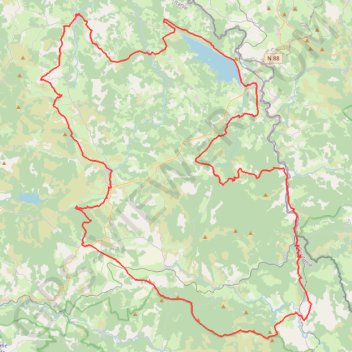 Itinéraire Tour en Margeride au pays de la Bête du Gévaudan, distance, dénivelé, altitude, carte, profil, trace GPS