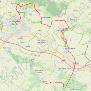 Itinéraire Tracé 220, distance, dénivelé, altitude, carte, profil, trace GPS
