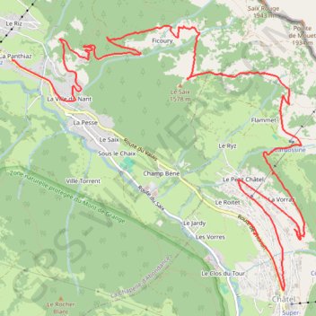 Itinéraire La chapelle d'abondance, distance, dénivelé, altitude, carte, profil, trace GPS