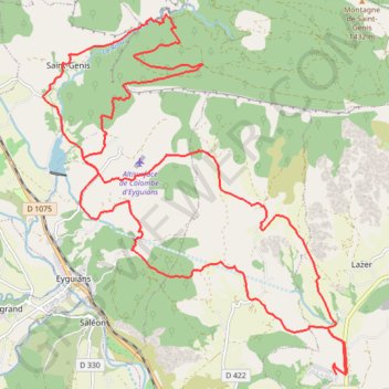 Itinéraire Porte Sereine, distance, dénivelé, altitude, carte, profil, trace GPS