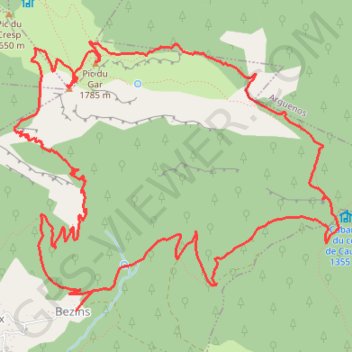 Itinéraire Pic du Gar, Pic Saillant, distance, dénivelé, altitude, carte, profil, trace GPS