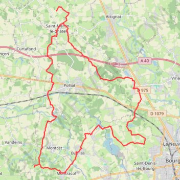 Itinéraire Montracol, distance, dénivelé, altitude, carte, profil, trace GPS
