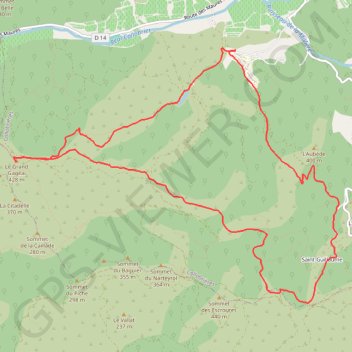 Itinéraire Collobrières, distance, dénivelé, altitude, carte, profil, trace GPS