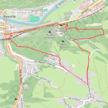 Itinéraire aywaille P3, distance, dénivelé, altitude, carte, profil, trace GPS