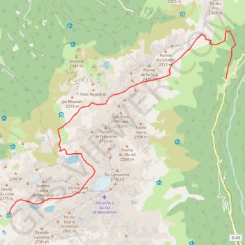 Itinéraire La Pra - Rivier d'Allemont, distance, dénivelé, altitude, carte, profil, trace GPS