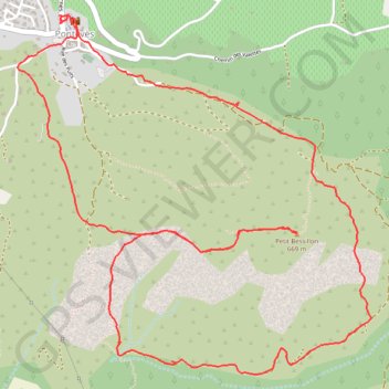 Itinéraire Ponteves, distance, dénivelé, altitude, carte, profil, trace GPS