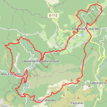 Itinéraire Le tour du Mas-Cabardès, distance, dénivelé, altitude, carte, profil, trace GPS