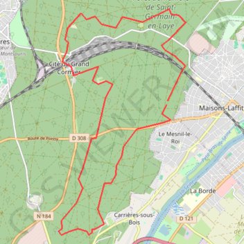 Itinéraire Maisons Lafitte, distance, dénivelé, altitude, carte, profil, trace GPS
