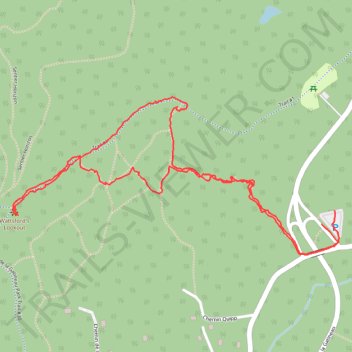 Itinéraire Trail - Wattsford's Lookout from P5, distance, dénivelé, altitude, carte, profil, trace GPS