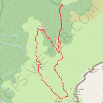 Itinéraire 761 Pic d'Arnoussère, distance, dénivelé, altitude, carte, profil, trace GPS