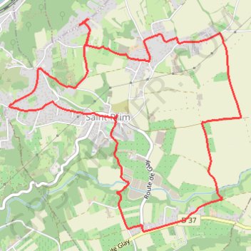 Itinéraire Saint Prim (38), distance, dénivelé, altitude, carte, profil, trace GPS