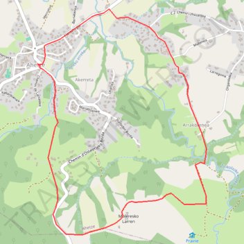 Itinéraire Autour d'Ahetze, distance, dénivelé, altitude, carte, profil, trace GPS