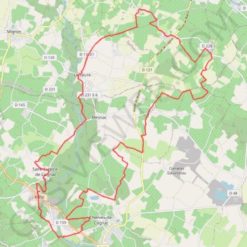 Itinéraire tour vers Mons chemin blanc, distance, dénivelé, altitude, carte, profil, trace GPS