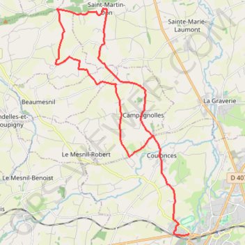 Itinéraire Boucle de Martilly à Saint-Martin-Don, distance, dénivelé, altitude, carte, profil, trace GPS