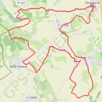 Itinéraire Oisseau-Le-Petit, Fyé, Saint-Victeur, distance, dénivelé, altitude, carte, profil, trace GPS