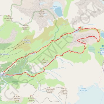 Itinéraire Aiguille de la Vanoise, distance, dénivelé, altitude, carte, profil, trace GPS