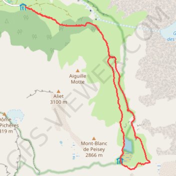 Itinéraire Tour du lac de la Plagne, distance, dénivelé, altitude, carte, profil, trace GPS