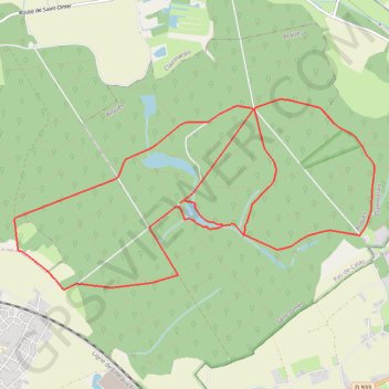 Itinéraire Balade en forêt de Rihoult-Clairmarais - Arques, distance, dénivelé, altitude, carte, profil, trace GPS