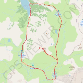 Itinéraire Les cabannes Aston Barage de Laparanrefuge du Rulhe, distance, dénivelé, altitude, carte, profil, trace GPS