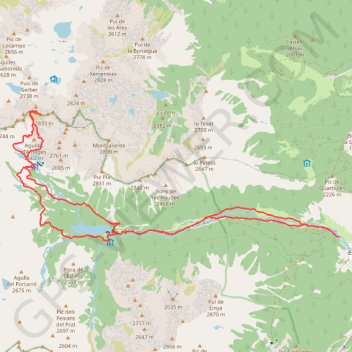 Itinéraire Pic d'Amitges en boucle, distance, dénivelé, altitude, carte, profil, trace GPS
