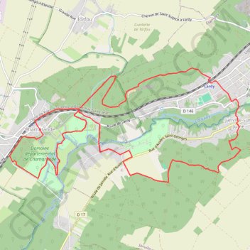 Itinéraire Chamarande boucle Janville, distance, dénivelé, altitude, carte, profil, trace GPS