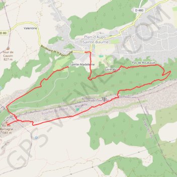 Itinéraire Crête oueSaint de La Sainte Baume, distance, dénivelé, altitude, carte, profil, trace GPS