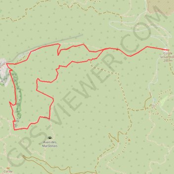 Itinéraire Gardiole - cirque des Pételins - Cassis, distance, dénivelé, altitude, carte, profil, trace GPS