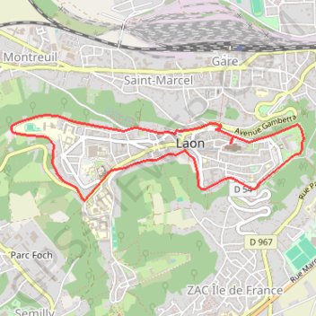Itinéraire Les remparts, distance, dénivelé, altitude, carte, profil, trace GPS