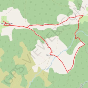 Itinéraire Balade chaudeyrax, distance, dénivelé, altitude, carte, profil, trace GPS