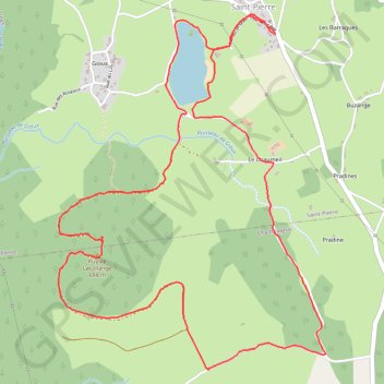 Itinéraire Saint Pierre (Cantal), distance, dénivelé, altitude, carte, profil, trace GPS