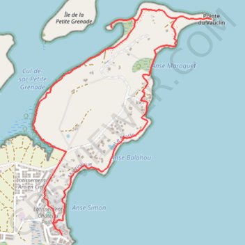 Itinéraire Boucle du Vauclin, distance, dénivelé, altitude, carte, profil, trace GPS